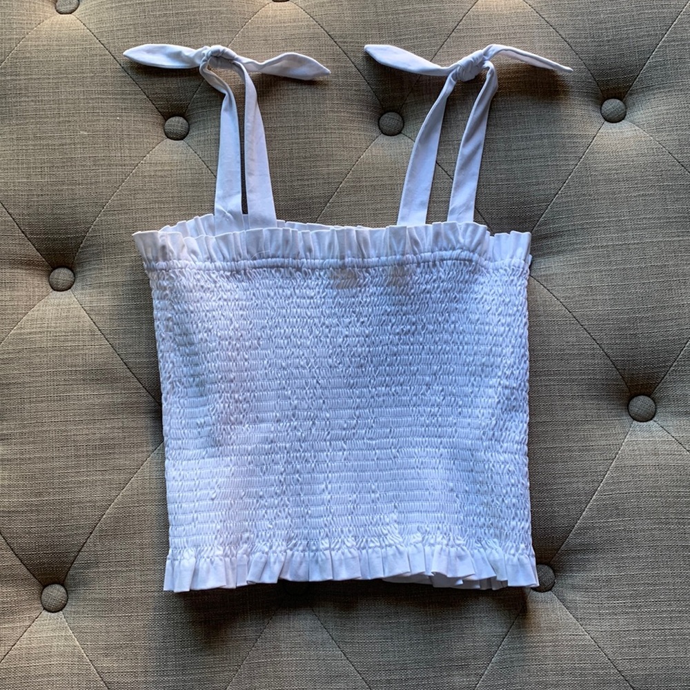 Gianni Bini square neck tank top in white